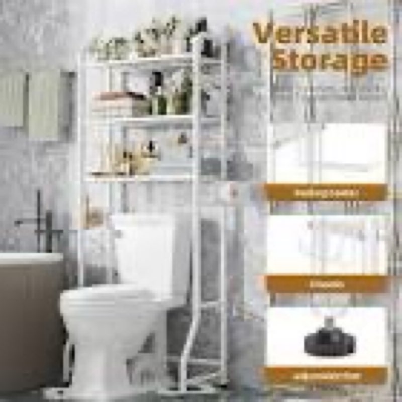 tetote over the toilet storage rack, 3-tier bathroom organizer shelf over toilet with toilet paper r