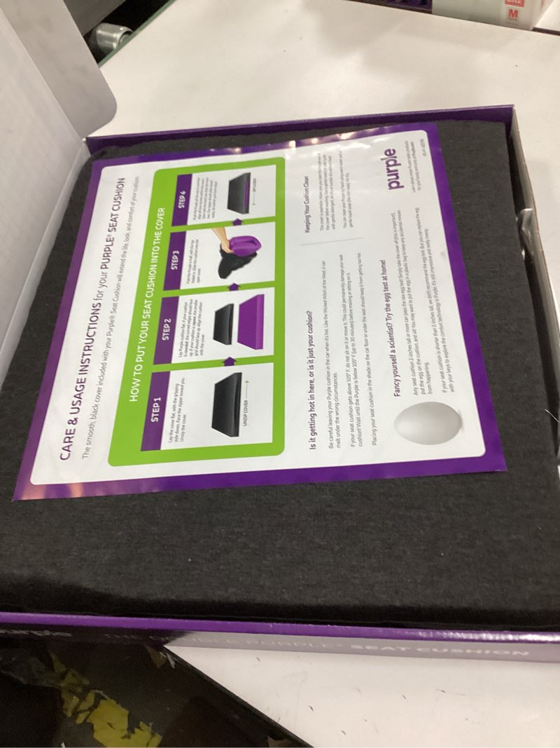 Condition photo showing Good Condition for Purple Double Seat Cushion 18  x 16   Pressure Reducing GelFlex Grid  Ideal for Soft or Hard Seats