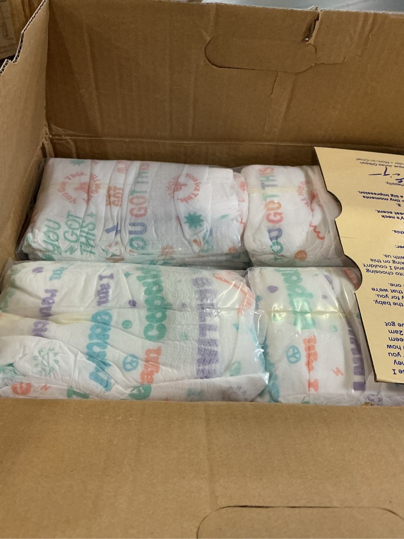 Condition photo showing New/Like New for happy hues cuddlers disposable diapers size 2,12–18 lbs–baby diapers with shea butter, wetness indicator &leak protection–ultra-soft unisex newborn &infant diapers with full coverage,108 count size 2 108