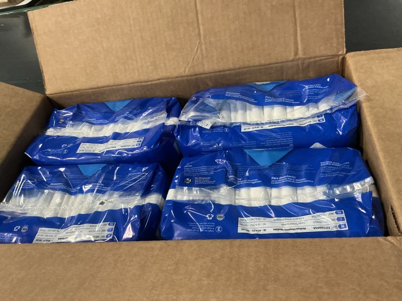 Condition photo showing Good Condition for fitright super protective incontinence underwear, maximum absorbency, medium, 28 to 40\", 80 count bag of 20