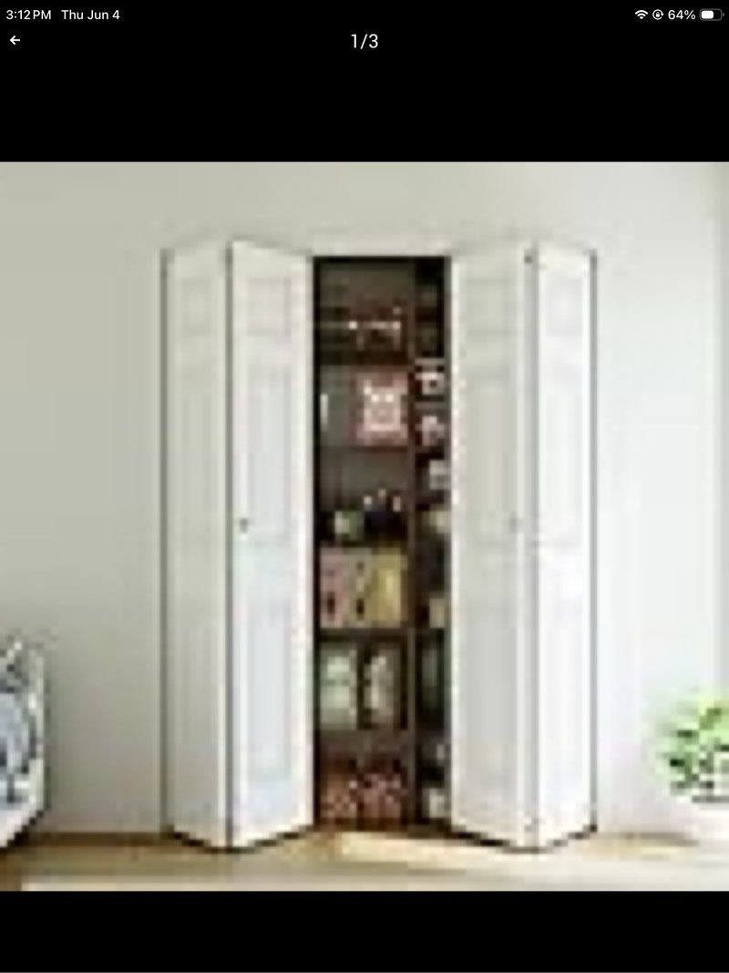bifold doors  opening, closet folding doors with hardware kit included, water-proof pvc surface, assembly required, 3-panel-white