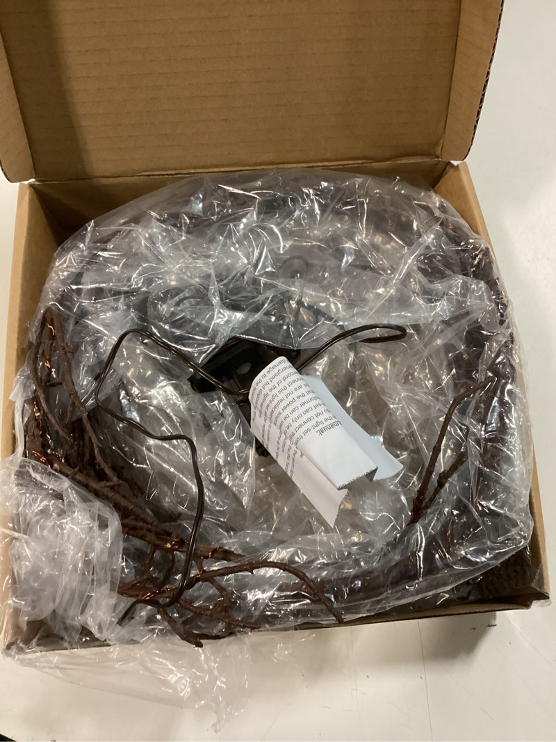 Condition photo showing Good Condition for Fudios Brown Willow Garland Lights 6ft 120LED Artificial Lighted Garland Plug in for Christmas Decoration Brown Garland