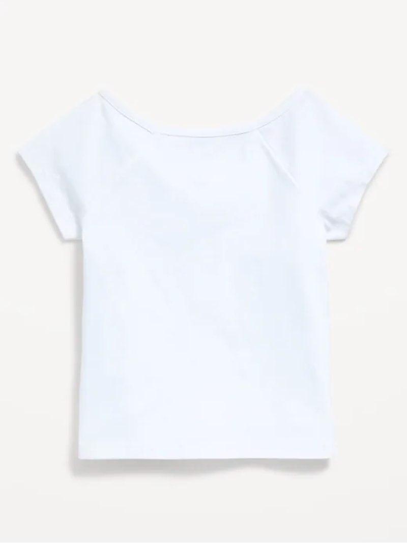 White off the shoulder t shirt