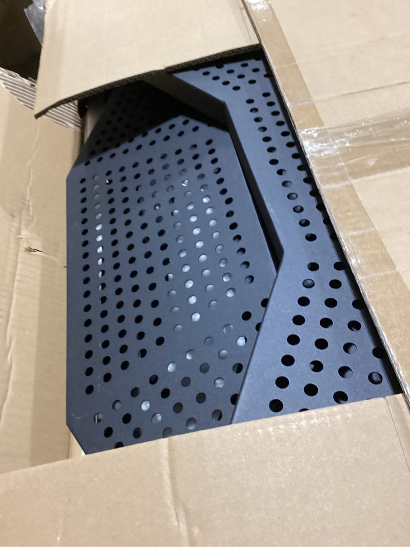 Condition photo showing Good Condition for fire pit surround tabletop use for solo stove bonfire ranger yukon 2.0, adjustable surround tabletop for solo stove mesa with uv-resistant outdoor fabric, metal black for indoor outdoor use polygonal l for yukon 2.0