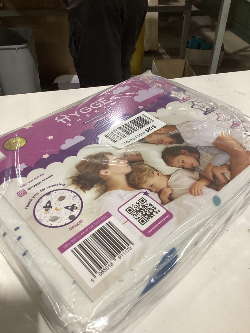 Condition photo showing Good Condition for Hygge Sheets® Potty Training Pee Pads for Kids, Toddlers - 100% Waterproof, Non Slip Bed Wetting Pad for Twin Beds - Washable, Reusable Mattress & Sheet Protector - Space Twin Space 1 Pack