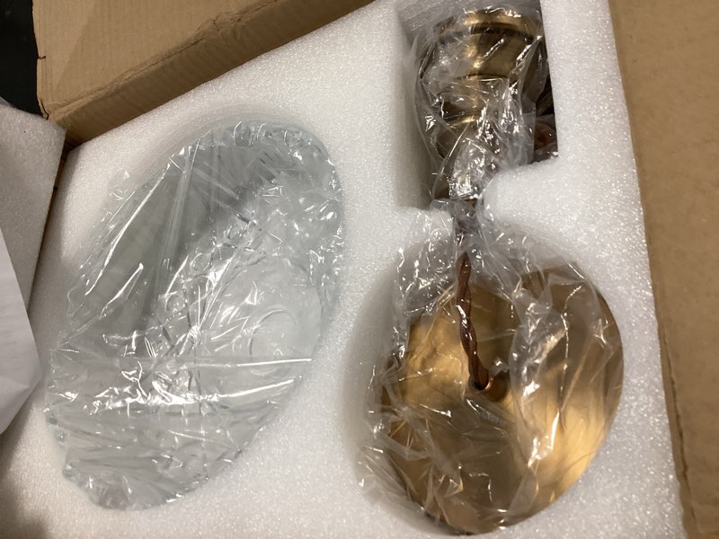 Condition photo showing Good Condition for HDDFL Modern Pendant Lights Glass Pendant Lighting Fixture Antique Kitchen Light Fixtures Vintage Hanging Lamp for Island Bedroom Stair(3 Pack)