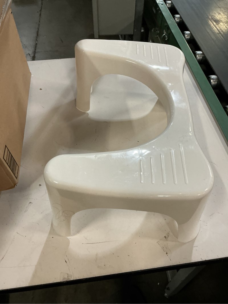 Condition photo showing Good Condition for squatty potty simple curve bathroom toilet stool 7" white