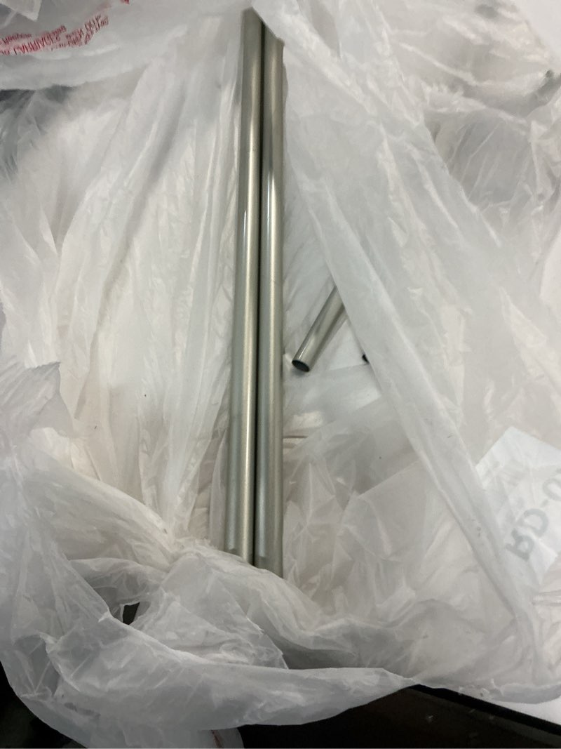 Condition photo showing As Is for Silver Decorative Crystal Curtain Rods 2 Pack:36-88"Heavy Duty Adjustable Window Curtains Rods for Bedroom Living Room,Nickel Modern Girly Acrylic Drapery Rod Set with Sheer Bling Foil Finials 36-88" ( 2pack ) Silver