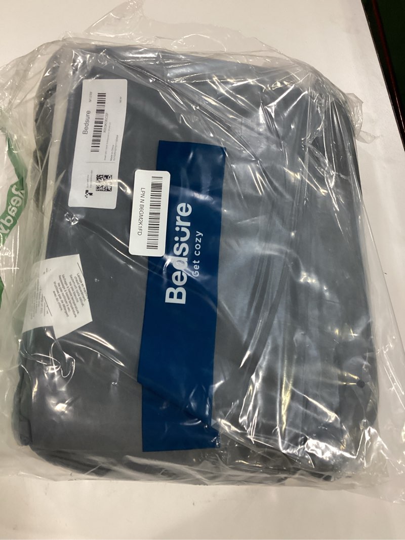 Condition photo showing Good Condition for Bedsure Full Size Bed Sheets - 4 Pieces Soft Full Sheet Set - Breathable & Cooling - Hotel Luxury - Easy Care Polyester Microfiber Bedding for Women, Men, Dark Grey 01 - Dark Grey Full