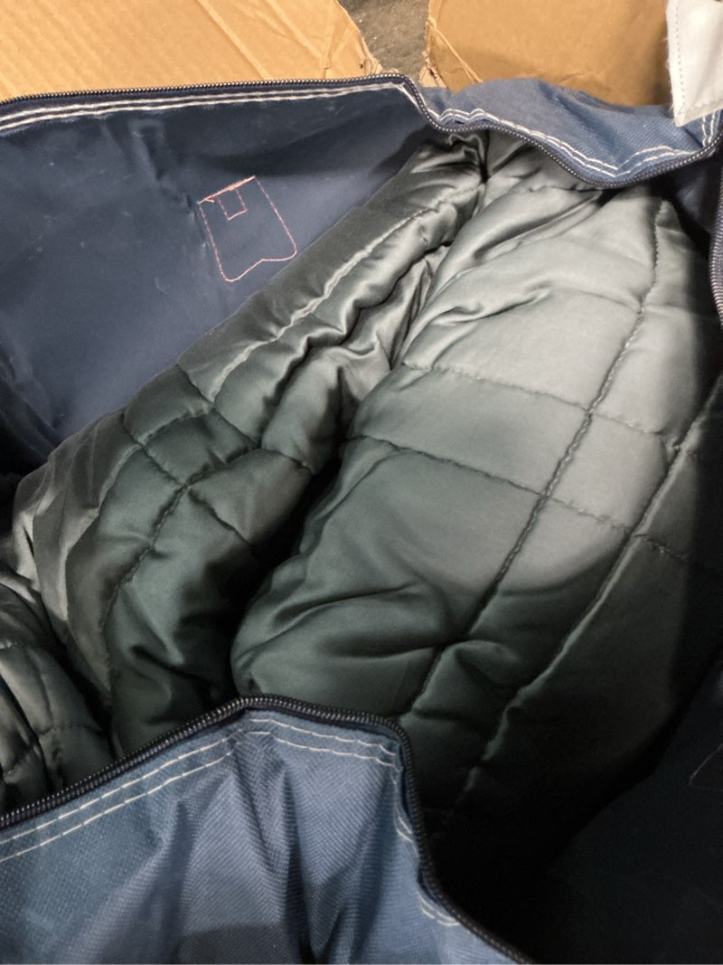 Condition photo showing Good Condition for king size weighted blanket 40lb(88''x104'' , dual-sided), reversible cozy warm velvet & cooling tencel fabric king weighted blanket for adults & couples all season use - carry bag included, dark grey king | 88''x104'' - 40lbs dark grey