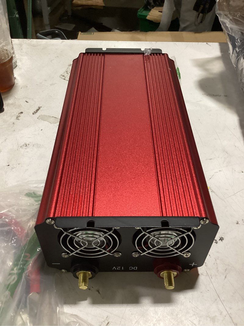 cantonape 3000w power inverter 12v to 110v/120v dc to ac with lcd display, remote controller 4 x ac 