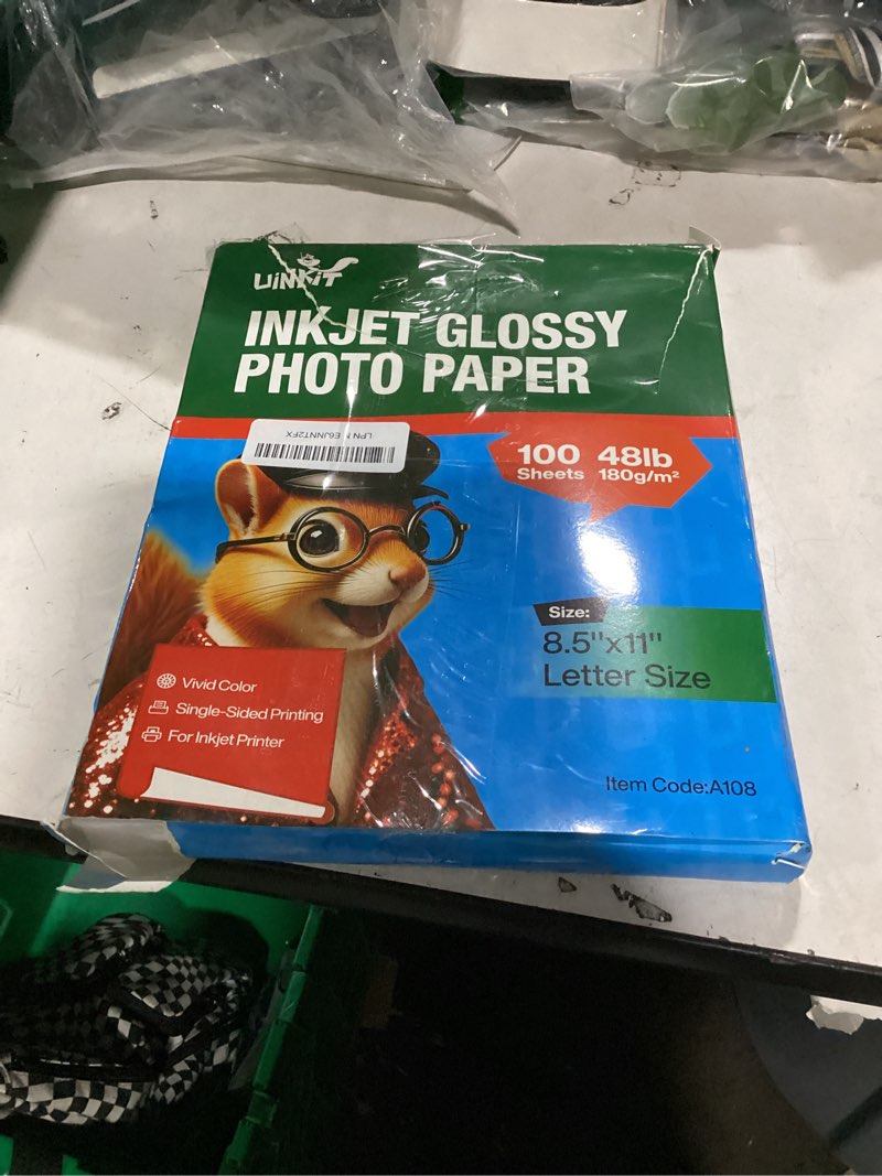 Condition photo showing Good Condition for uinkit 100 sheets 8.5x11 letter size thick heavyweight photo paper double sided glossy cardstock 80lb 300gsm 15.7mil brochure, only for professional inkjet printer and dye ink (100)
