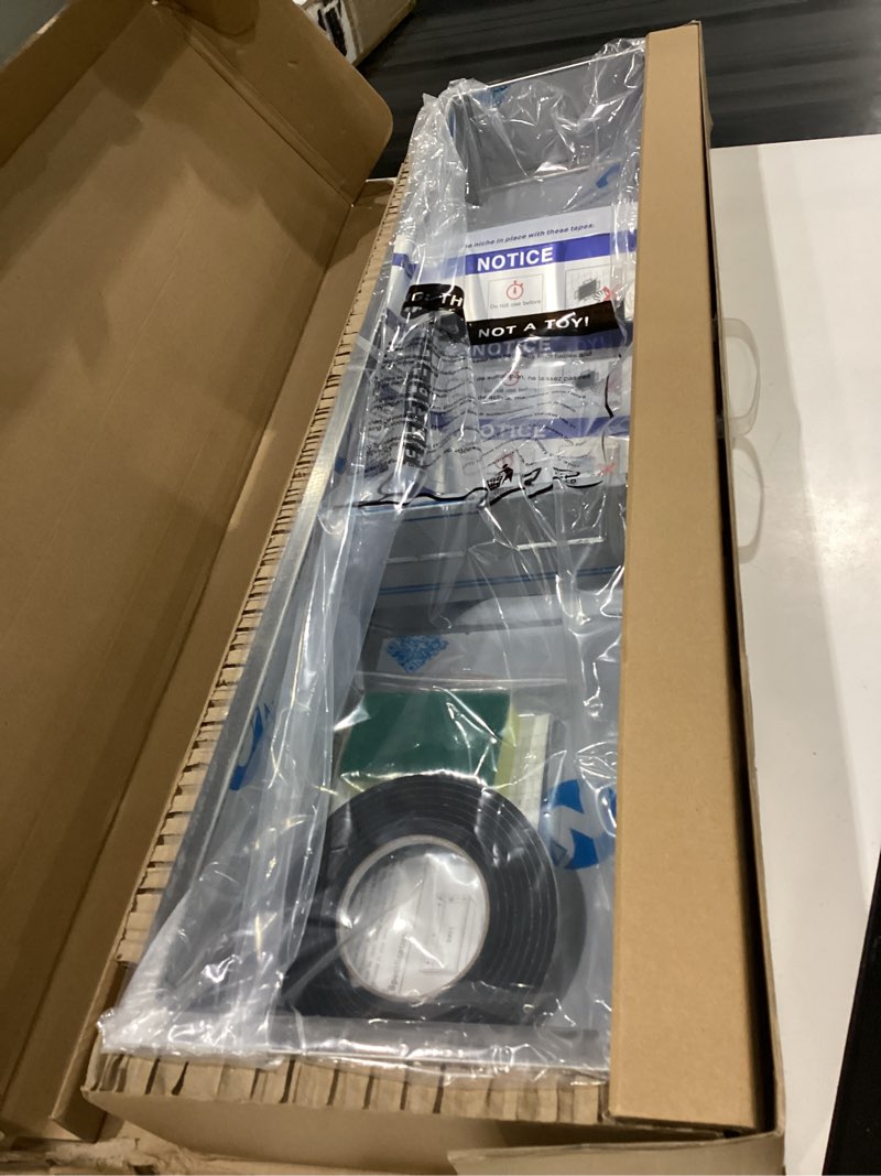 Condition photo showing New/Like New for stainless steel shower niche 8" x 36", no tile needed wall niche three-tier, recessed shower shelf for bathroom storage, brushed nickel brushed nickel 8" × 36"