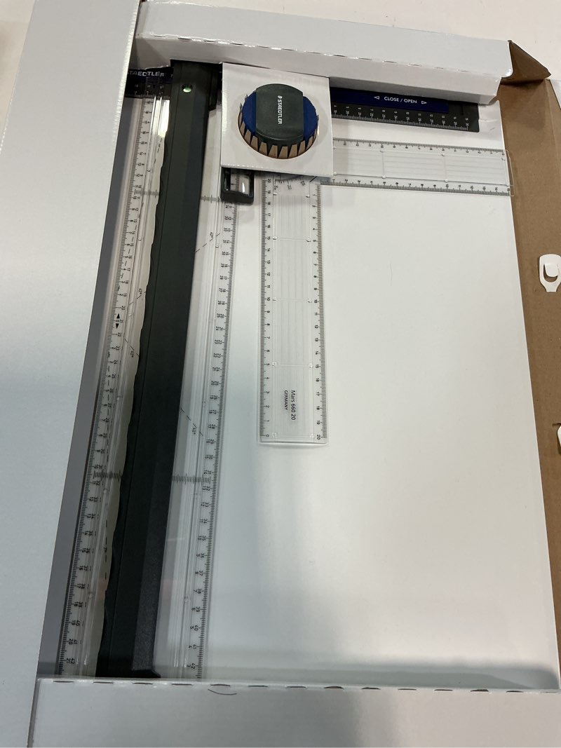 Condition photo showing Good Condition for staedtler portable drawing board: 16 x 12 inches, variomatic drafting head - break-resistant plastic & non-slip feet - for students, professionals, & designers - ideal for drawing, drafting, sketching