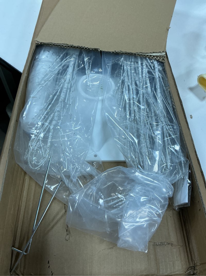 Condition photo showing As Is for 7FT Lighted Birch Tree with 1500 Warm White LEDs, Prelit Christmas Tree with Twinkle Lights, Outdoor Indoor LED Birch Tree with Timer & Brightness Control, Christmas Tree Decor White 7FT-1500Lights