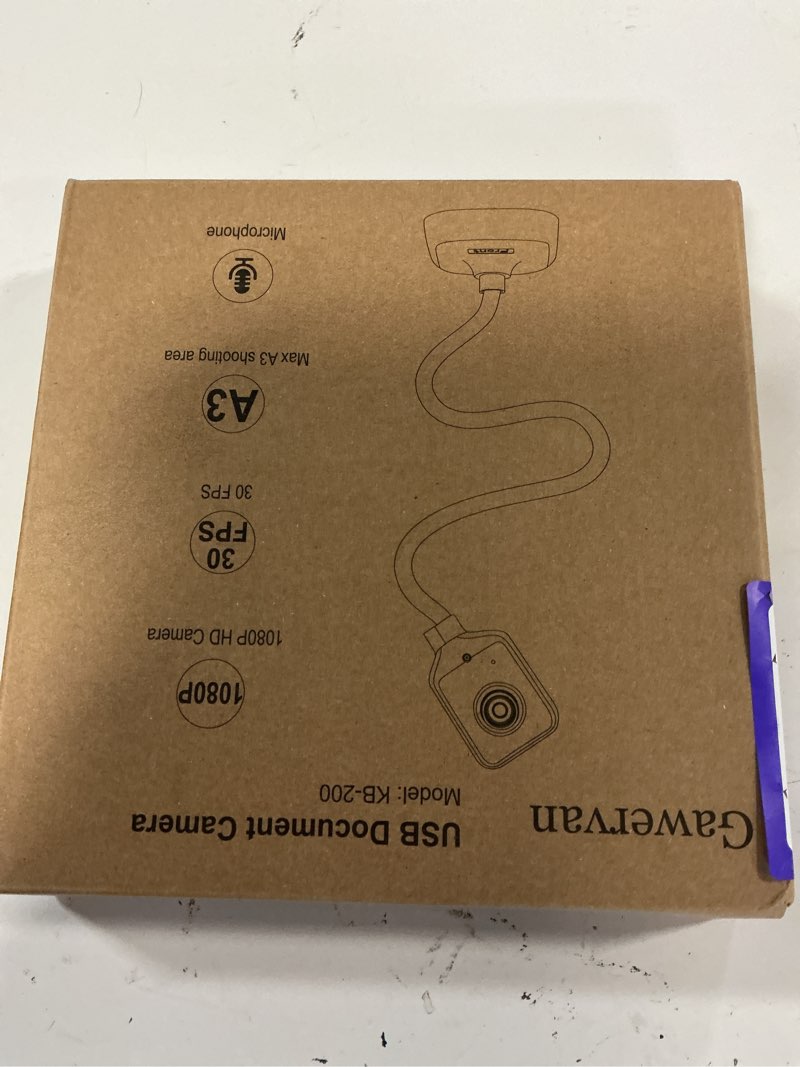 Condition photo showing Good Condition for document camera for teachers and classroom, gawervan usb webcam/doc camera built-in mic— mac os, windows, chromebook compatible for live demo, web conferencing, distance learning, remote teaching black