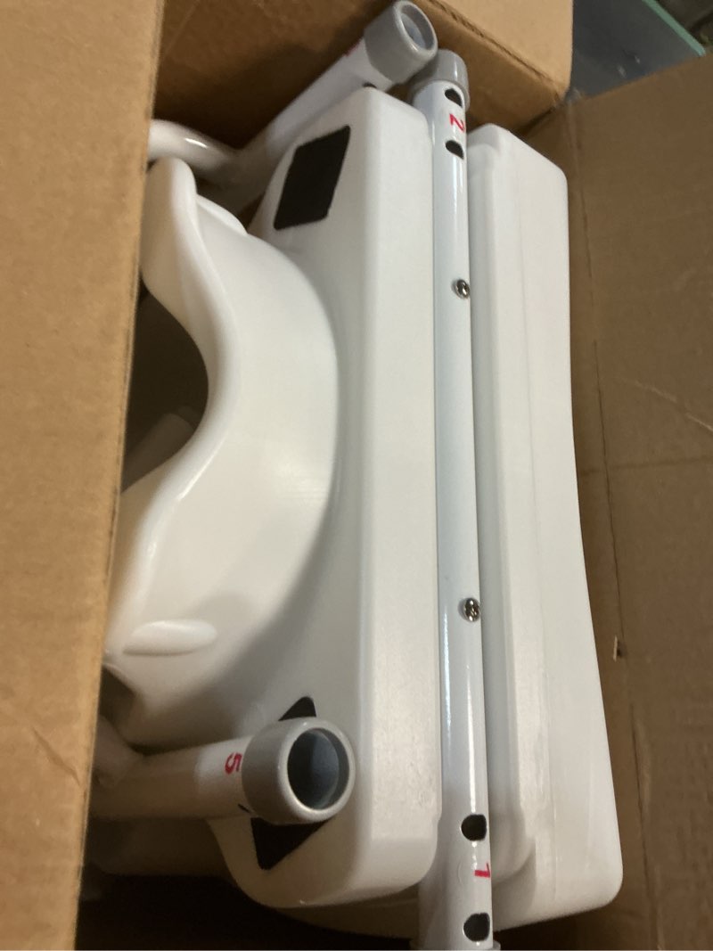 Condition photo showing Good Condition for raised toilet seat with handles for elderly - toilet seat risers for seniors with adjustable padded arms - elevated toilet safety seat for standard or elongated commode