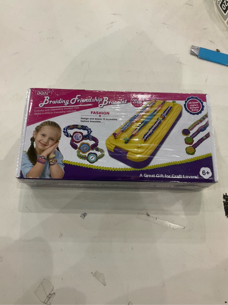 Condition photo showing New/Like New for Friendship Bracelet Making Kit for Girls - DIY Bracelets Maker Art and Craft Kits for Kids - Jewelry String braiding Set Toys for Age 6 7 8 9 10 11 12 Year Old Girl Christmas Birthday Gifts - Yellow