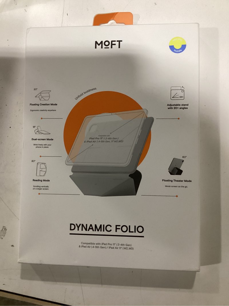 Condition photo showing New/Like New for MOFT Dynamic Folio Case for iPad Air 11-inch (M3 2025 / M2 2024) & iPad Air 10.9-inch 5th 4th Generation 2022 2020, Silm Magnetic Stand Case with 20+ Viewing Angles,Panna Cotta x Faded Jeans