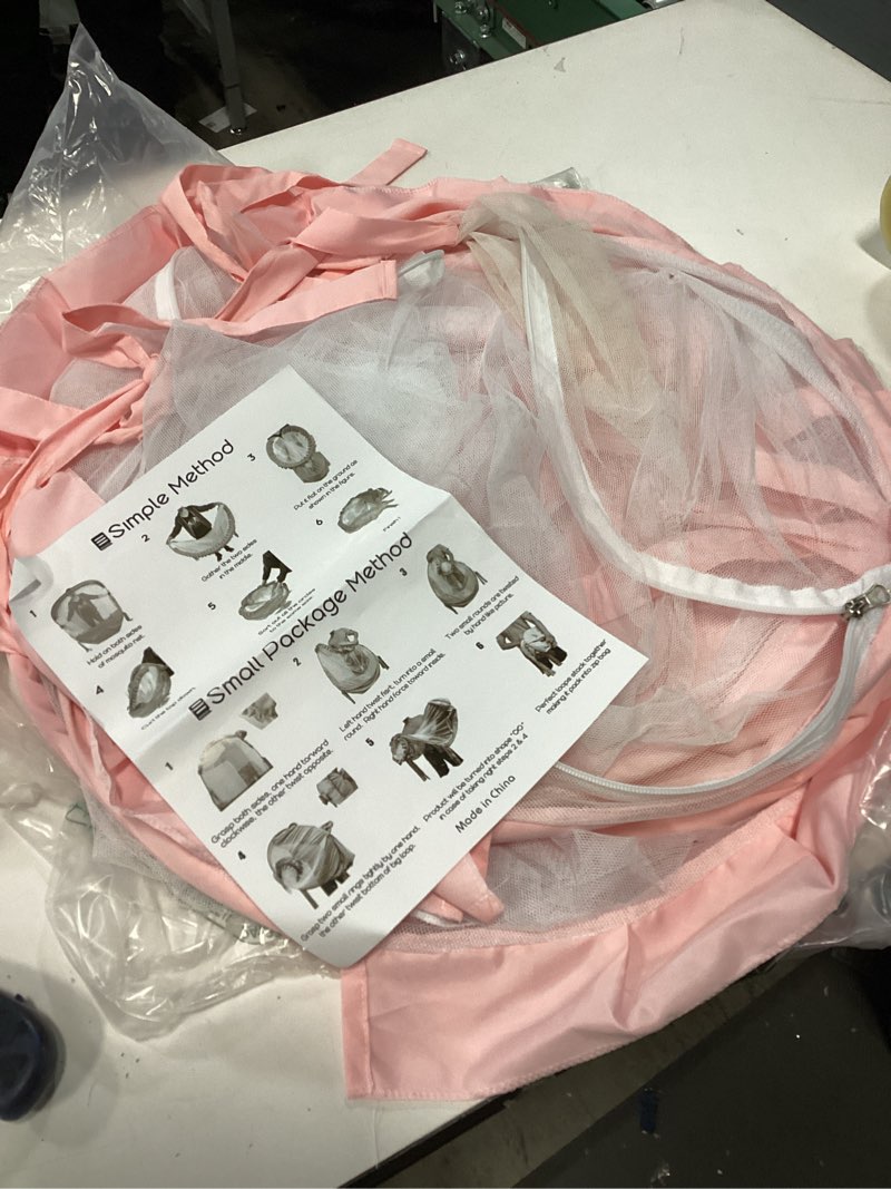 Condition photo showing As Is for Pack N Play Tent, Baby Mini Crib Tent to Keep Baby in, Crib Net for Pack and Play, Mini Cribs & Play Yard (39.6" L x 27.6" W x 49.2" H)