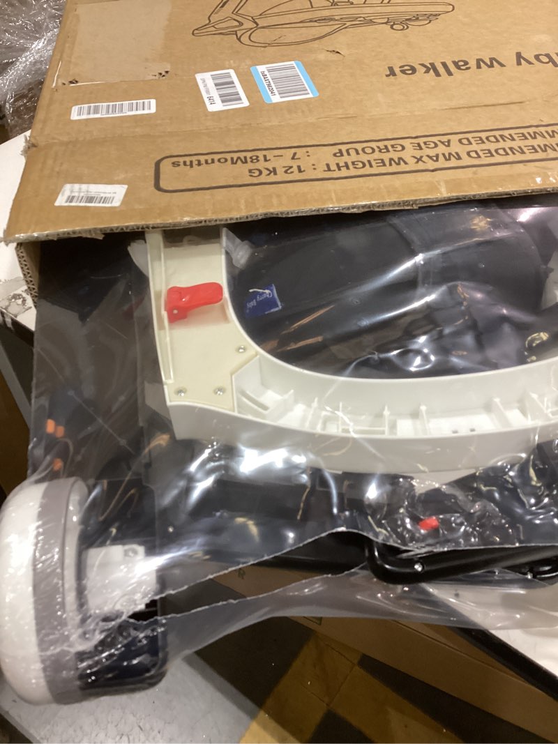 Condition photo showing Good Condition for Baby Walker,Music & Lights Baby Walker with Wheels,9 Adjustable Heights Baby Activity Center,Baby Walkers with Foot Pads for Boys Girls Babies,Anti-Fall Bouncer Combo Black&White