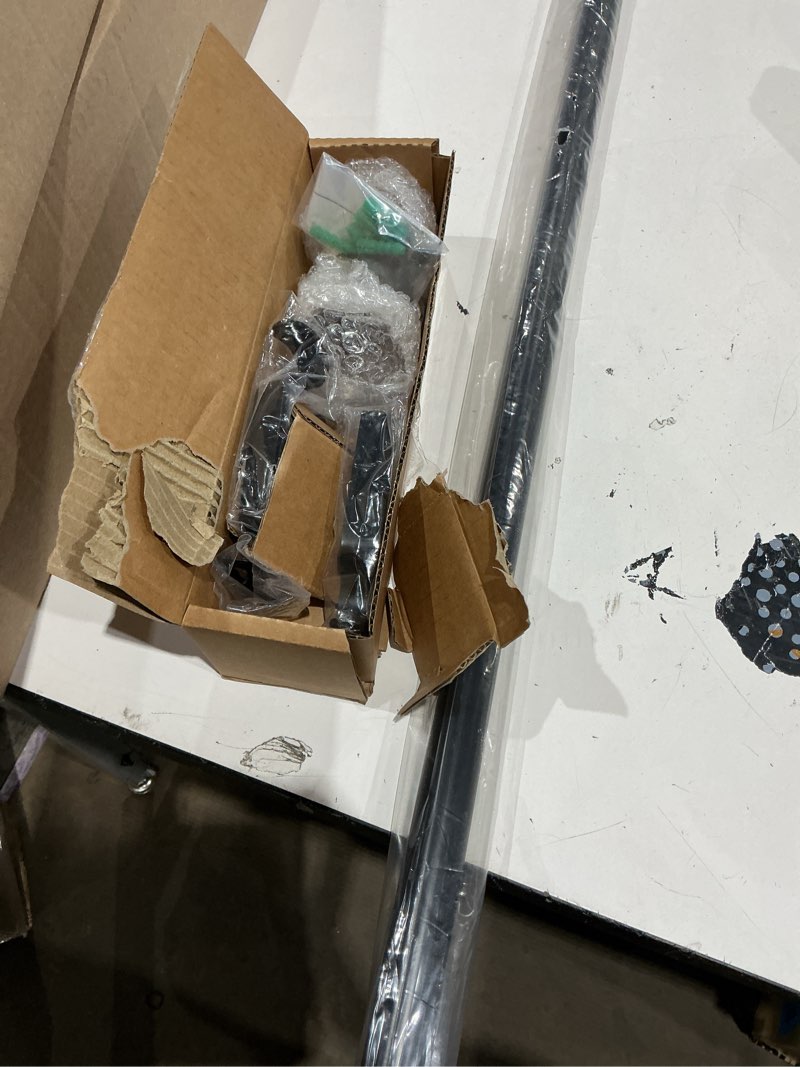 Condition photo showing Good Condition for ivilon drapery treatment window curtain rod - acrylic ball 1 inch pole. 48 to 86 inch. black 48" to 86" black