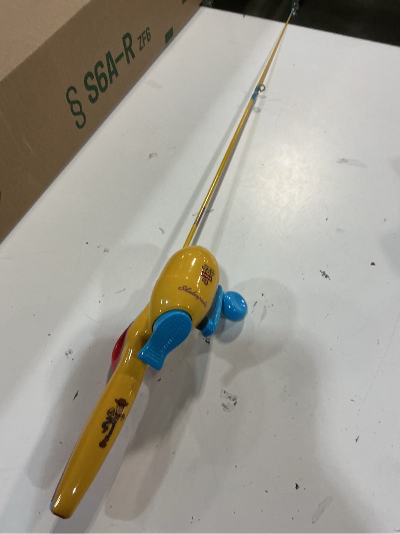 Condition photo showing Good Condition for shakespeare youth fishing reel and rod combo disney toy story beginner