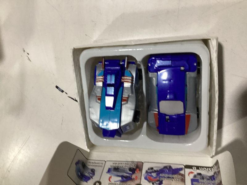 Condition photo showing Good Condition for collision transforming dinosaur car toy, 2 magnetic cars transform into dinosaur toys for kids toddler fun deformation robot dino car christmas birthday gift toys for boys girls(blue dragon)