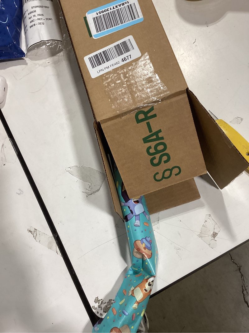 Condition photo showing As Is for american greetings 40 sq. ft. reversible bluey wrapping paper for all occasions (1 roll, 30 in. x 192 in.) sr30 40sq pr fsc bluey