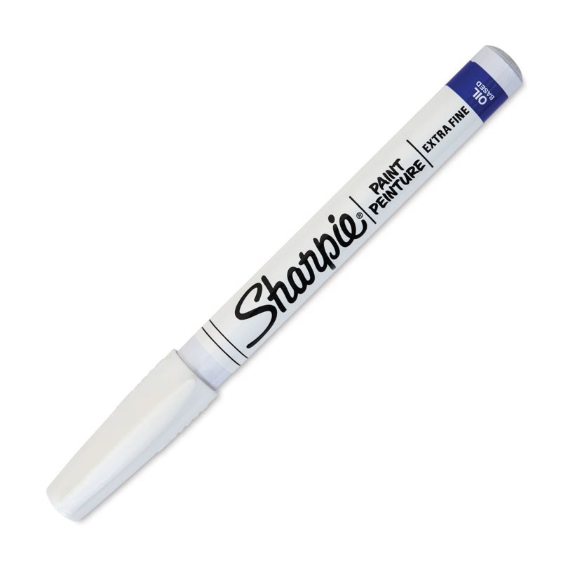 sharpie permanent paint marker, fine bullet tip, white