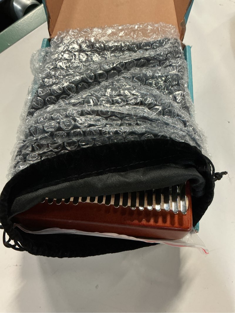 Condition photo showing Good Condition for everjoys kalimba thumb piano 21 keys, professional musical instrument finger piano marimbas with portable soft cloth bag, fast to learn songbook, tuning hammer, all in one kit (natural color) 21 key natural