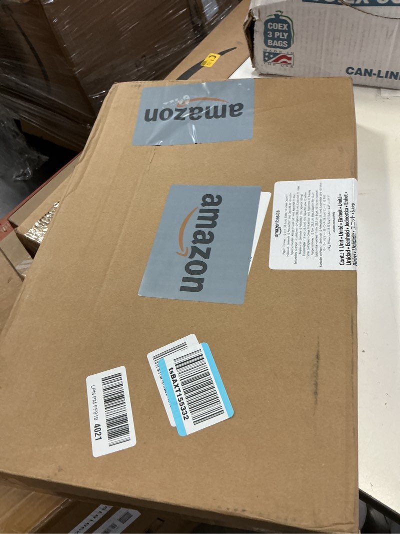 Condition photo showing New/Like New for Amazon Basics Paper Trimmer Cutter for Office and Crafts, Heavy-Duty, Portable Paper Slicer, 15-Inch, 10-Sheet Cardstock 15"