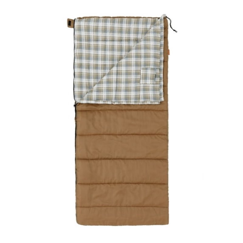 ozark trail 35f flannel lined rectangle adult sleeping bag - brown (80" x 36")