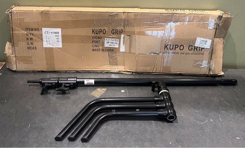 KUPO CT-40MB 40" MASTER C-STAND W/ TURTLE BASE - BLACK