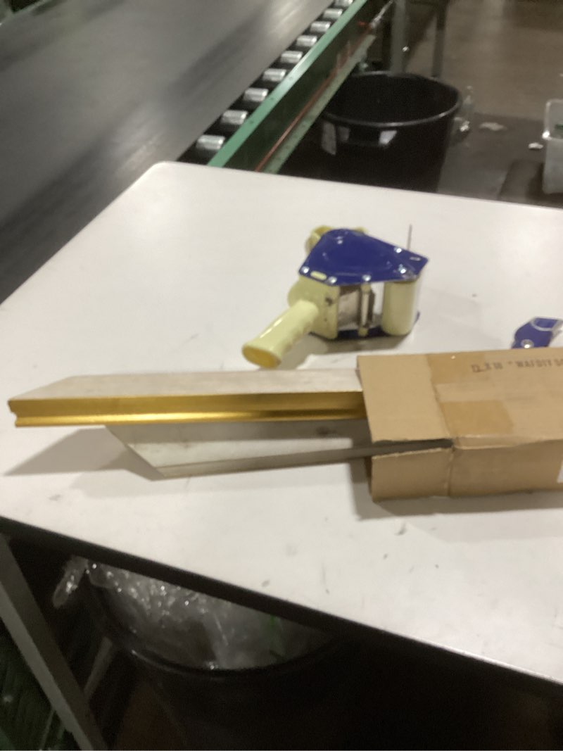 Condition photo showing As Is for French Ornate Frame for 12x18 Oil Paintings Art Prints, 2.4” Wide Vintage Gold Embossed Wood Shabby Chic Canvas Frame for Portrait Flower Vase Watercolor (Empty Frame, No Glass Cover&Backboard) 12x18" Gold