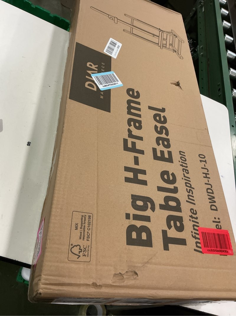 Condition photo showing New/Like New for DJAR H- Frame Tabletop Painting Easel, Adjustable Solid Beech Wood Desktop Art Easel, Hold Canvas Up