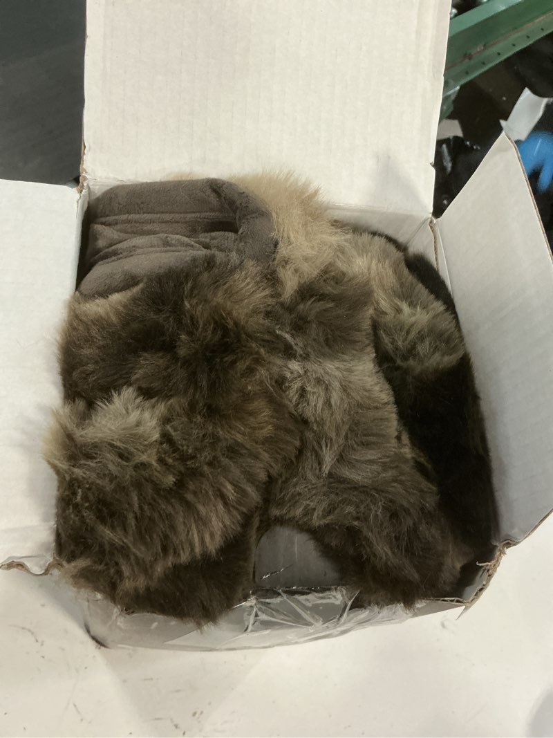 Condition photo showing Good Condition for evergrace ultra soft luxury fluffy faux rabbit fur throw blanket, thick warm bubble throw for bed, cozy plush reversible blankets for couch, chair, sofa, mocha brown, 50x60 inches marble mocha brown 50"x60"