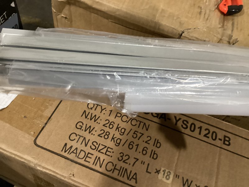 Condition photo showing As Is for hunhun 10-Pack 6.6ft/ 2Meter U Shape LED Aluminum Channel System with Milky Cover, End Caps and Mounting Clips, Aluminum Profile for LED Strip Light Installations, Very Easy Installation