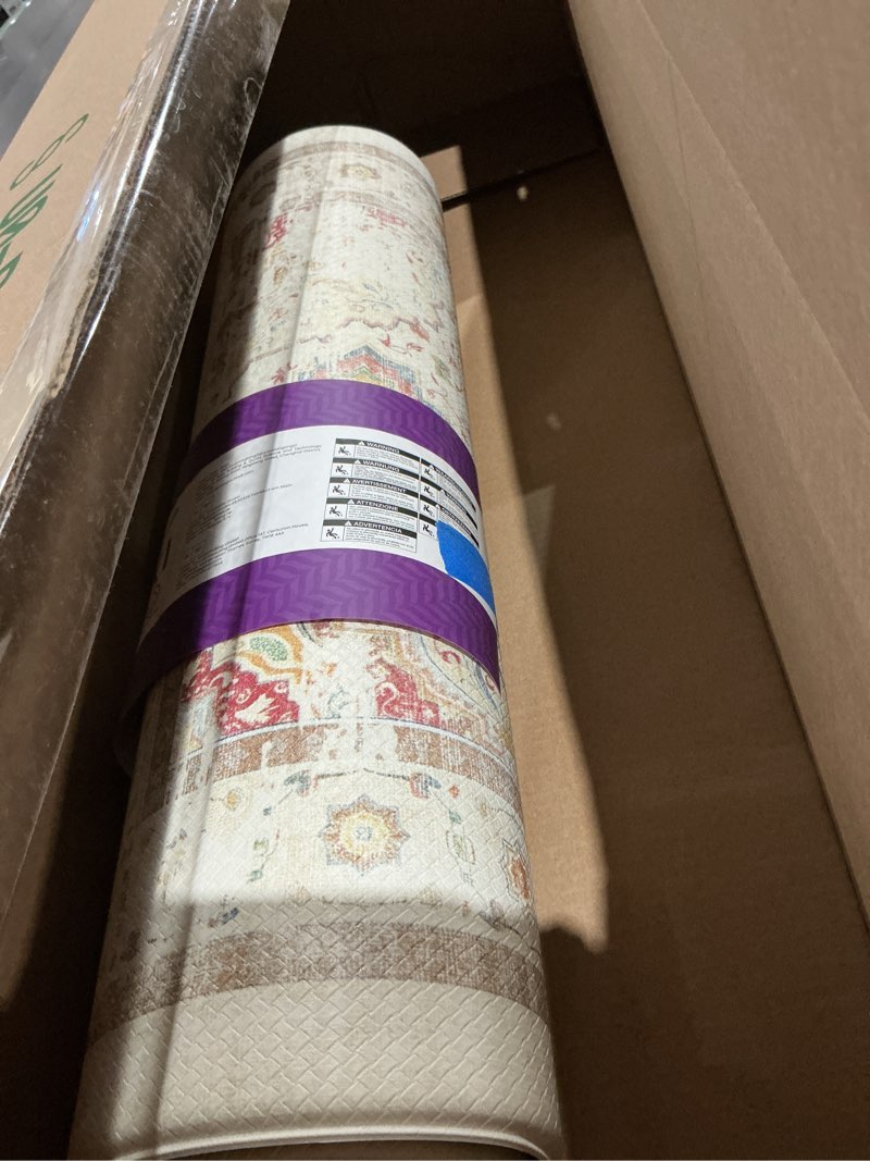Condition photo showing Good Condition for similar not exact    kitchen mats for floor anti fatigue floor marble cushioned memory foam non slip pvc leather padded comfort standing rugs 17.3x47 inch, abstract golden swirl design, 0.4 inch thick