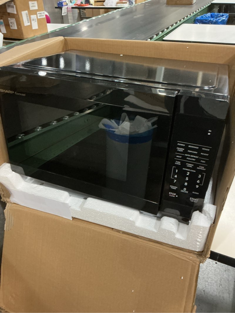 Condition photo showing Good Condition for sharp countertop microwave oven with removable 12.4" carousel turntable, 1000 watt, 1.1 cubic feet, black