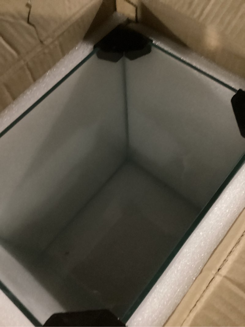 Condition photo showing New/Like New for 5 gallon glass fish tank, easy to maintain small aquarium for betta/snails/shrimp and aquatic planting.