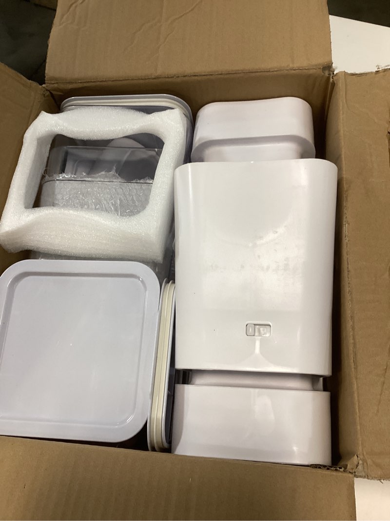 Condition photo showing As Is for (Similar) Zevro /GAT201C Indispensable Dry Food Dispenser, Dual Control, White/Chrome