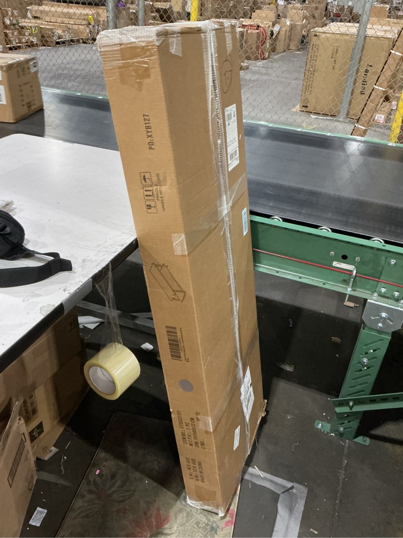 Condition photo showing New/Like New for EXCEFUR Industrial Entryway Bench with Storage, Rustic Wood and Metal Shoe Rack Bench Seat, 47 Inch Grey