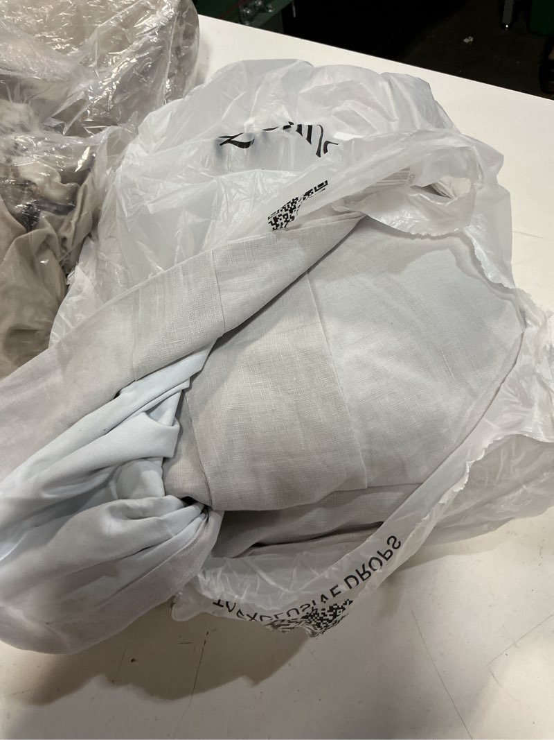 Condition photo showing Good Condition for european linen true blackout curtain - single panel, 96x108, cloud