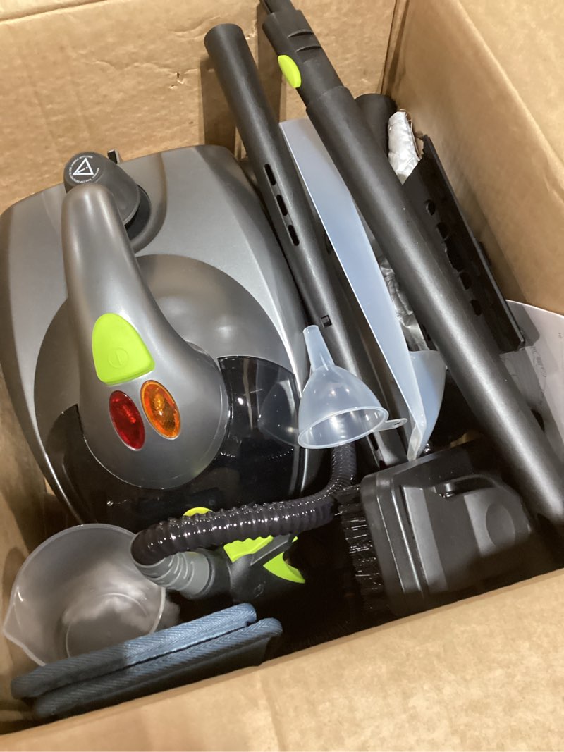 Condition photo showing Good Condition for Heavy-Duty Steam Cleaner - 1500W Multipurpose Handheld Floor Steamer with 22 Accessories 16ft Cord for Home, Car Detailing, Tile, Grout, Carpet, Wallpaper, Upholstery, Window, Deep Cleaning