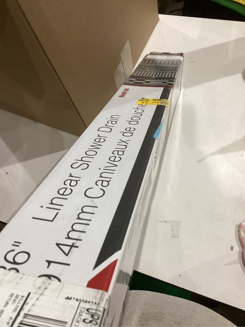 Condition photo showing New/Like New for Neodrain 36-Inch Linear Shower Drain with Tile Insert Grate,Brushed 304 Stainless Steel Rectangle Shower Floor Drain, Linear Drain with Leveling Feet, Hair Strainer Brushed 36 IN