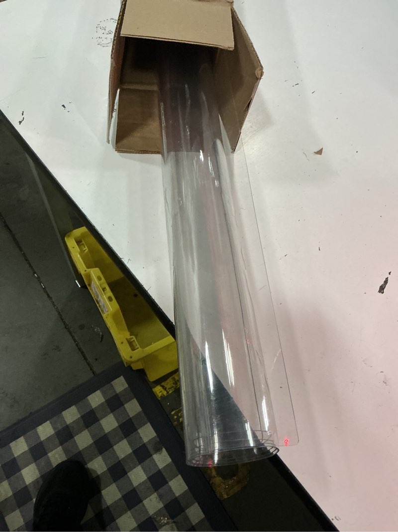 Condition photo showing Good Condition for lovepads clear table cover protector 42 x 42 inch, 1.5mm thick plastic table cover, table protector for dining room table, waterproof vinyl tablecloth table pad mat for kitchen, dresser, writing desk 42" x 42" (square) clear 1.5mm