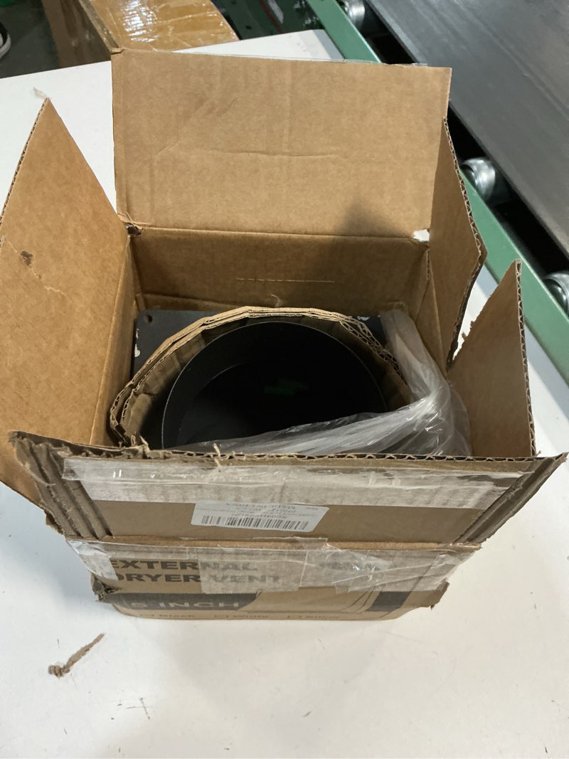 Condition photo showing Good Condition for Hon&Guan 5 Inch Dryer Wall Vent with Removable Mesh, Wall Mount Extractor Vent with Rubber Cushioned Non-Return Flap, Metal Vent Covers for Home Wall/Air Condition/Range Hoods/Kitchen 5 Inch Black