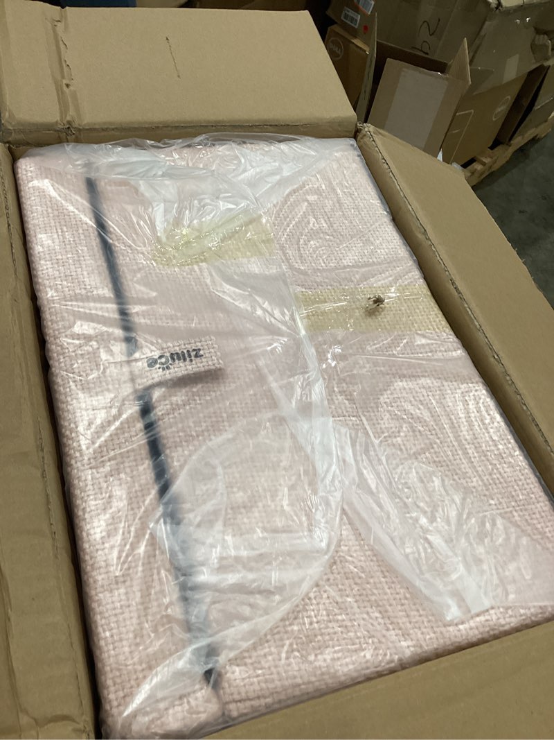 Condition photo showing Good Condition for 17.13" h dog stairs for small dogs, 2-in-1 pet steps & ottoman - foldable dog stairs for couch, non-slip wooden pet stairs for puppy senior injured dogs pink xl(17.13h)