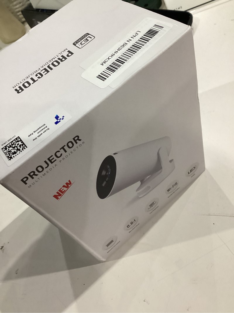Condition photo showing Good Condition for mini portable projector with 4k support, bluetooth 5.4 wifi6, 5watt sound base speaker, 160 ansi, android 11, 210° rotation , auto keystone correction video projector hy300 ultra